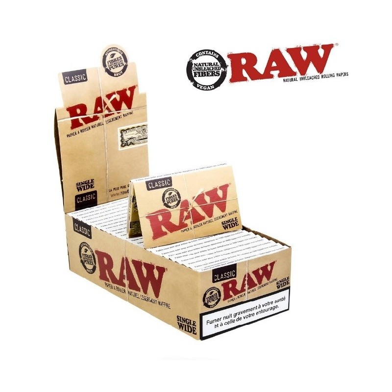 Raw Regular 100 feuilles - Boite de 25 carnets