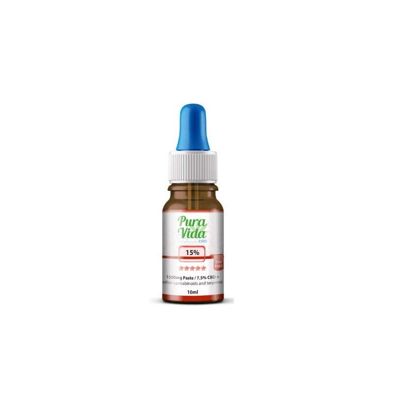 Huile de chanvre 15% CBD 10ml - Pura Vida